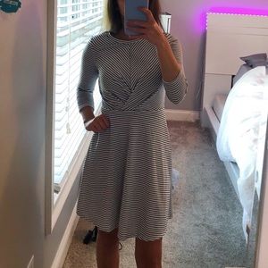 Black and White Striped Dress